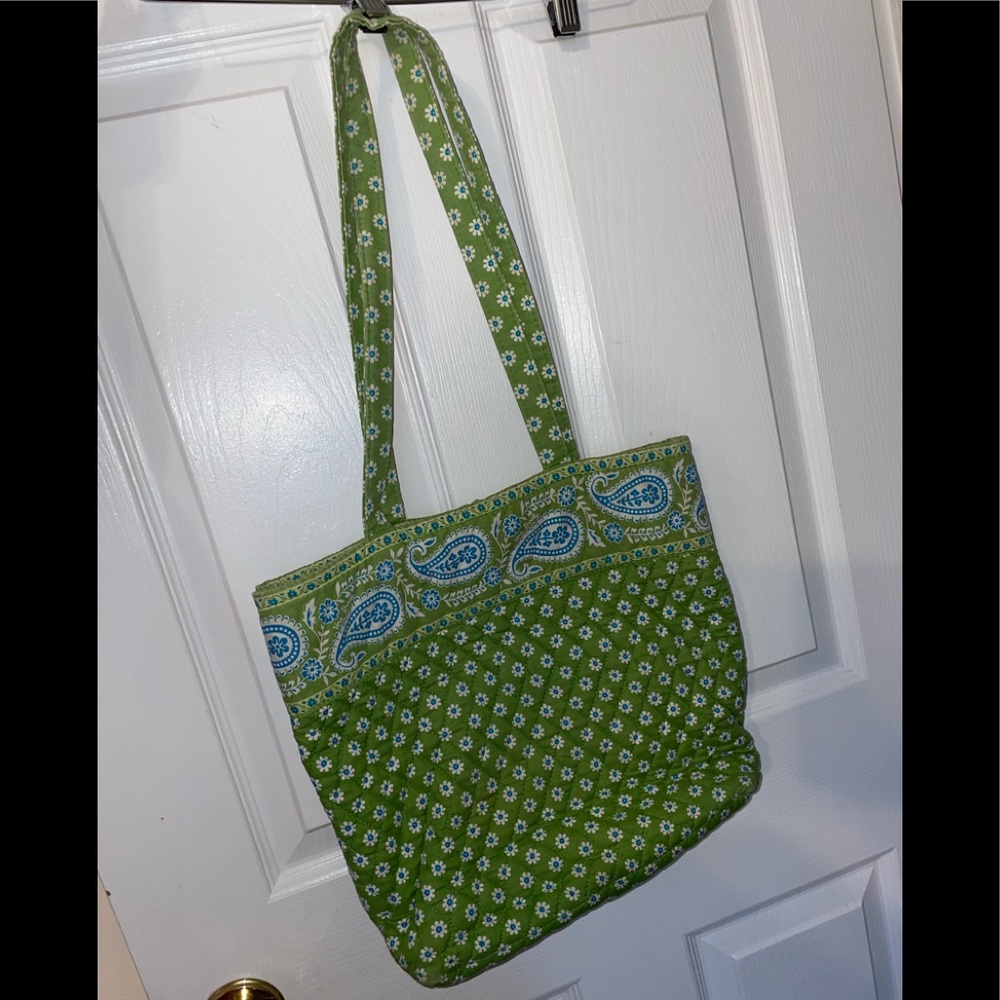 Vera Bradley green paisley tote